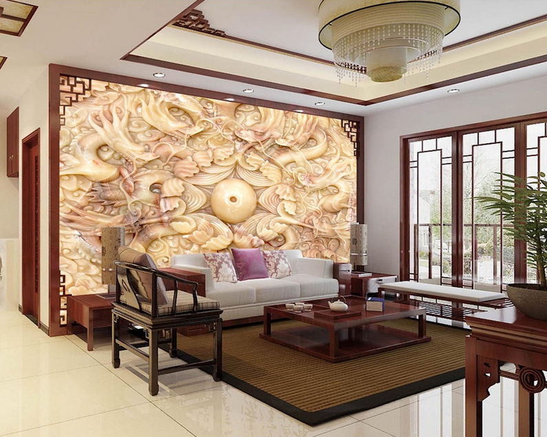 Jade Carving Dragons Wallpaper AJ Wallpaper