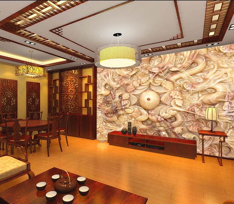 Jade Carving Dragons Wallpaper AJ Wallpaper