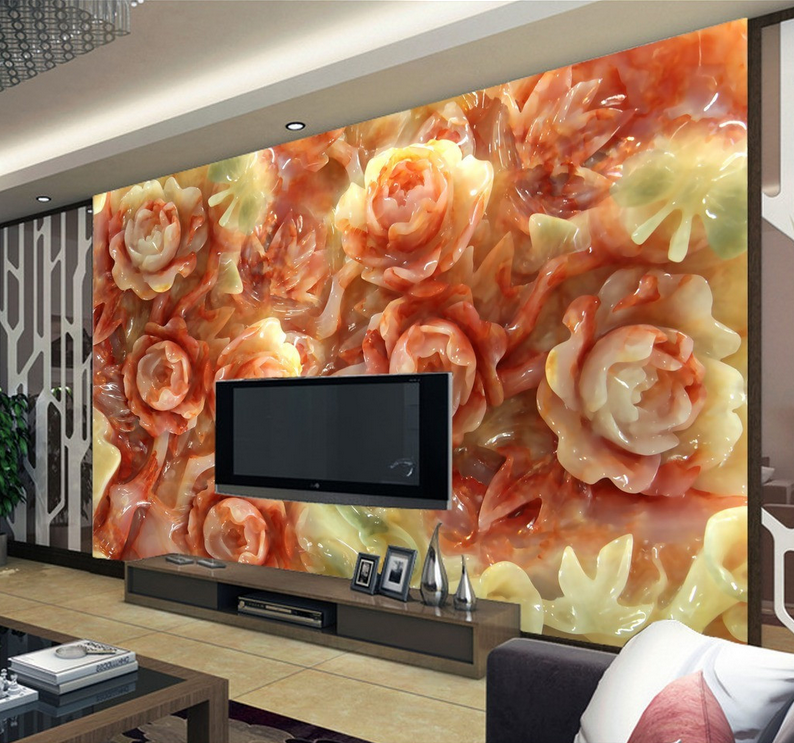 Jade Carving Blossoms Wallpaper AJ Wallpaper