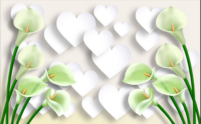 Heart Shape Patterns Wallpaper AJ Wallpaper