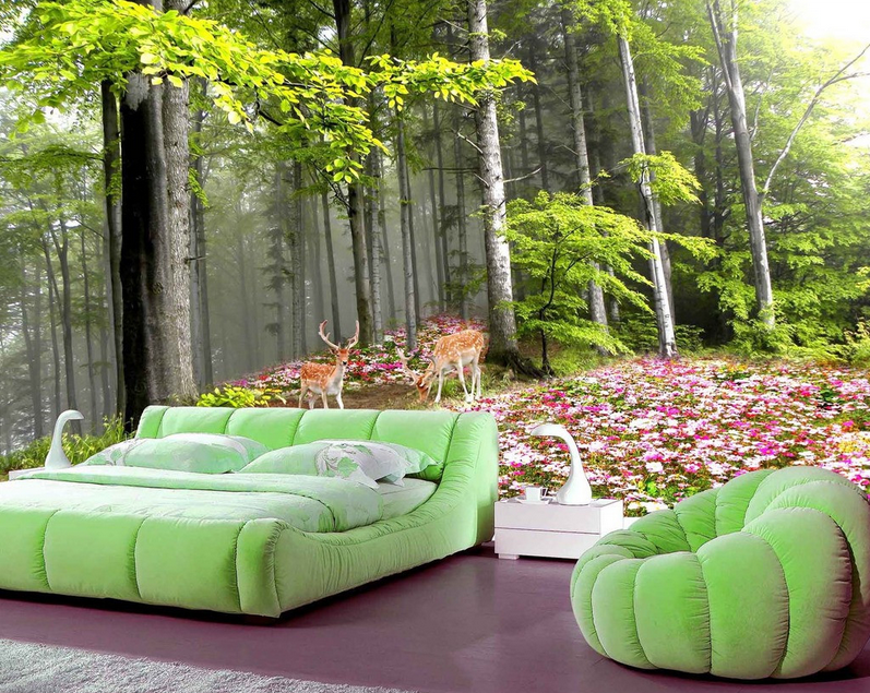 Forest Flowers Elks Wallpaper AJ Wallpaper