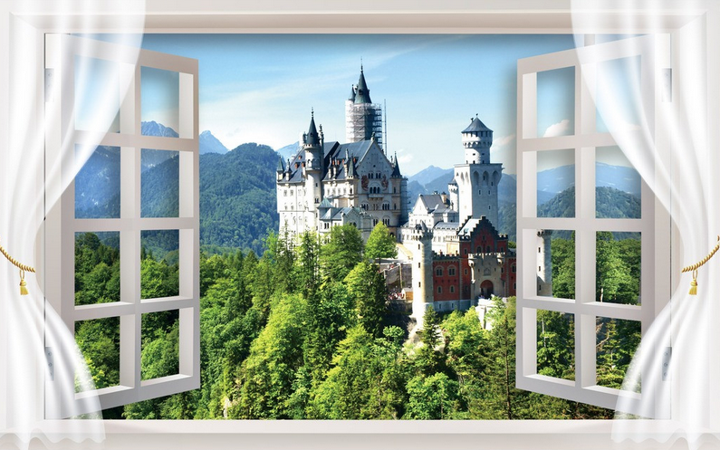 Window Castle Wallpaper AJ Wallpaper