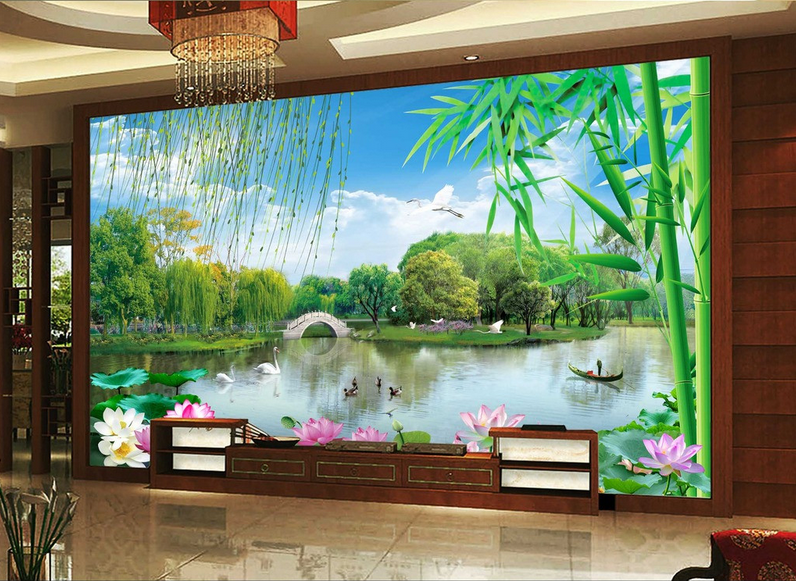 Beautiful Lake Scene Wallpaper AJ Wallpaper