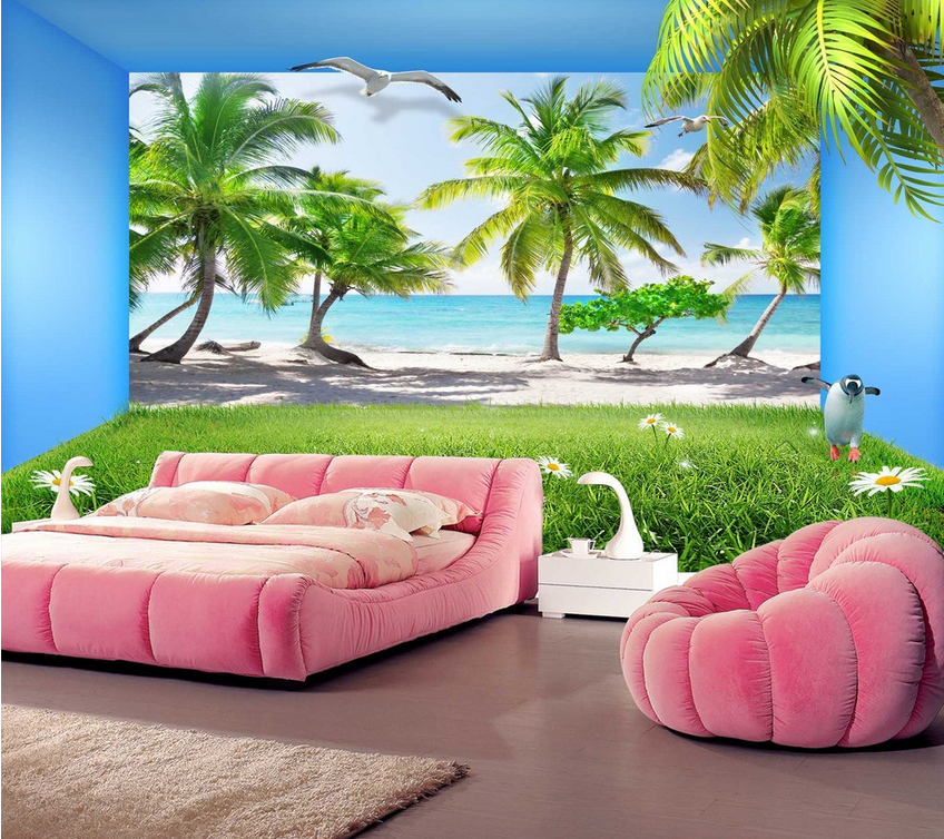 Beach And Grassland Wallpaper AJ Wallpaper