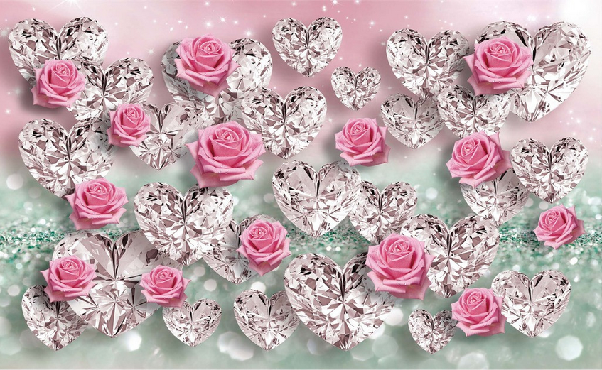 Romantic Heart Shape Wallpaper AJ Wallpaper