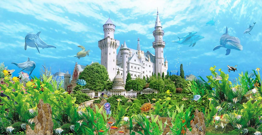 Sea Bottom Castle Wallpaper AJ Wallpaper