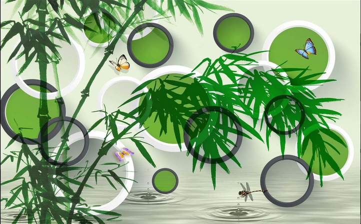 Bamboos And Insects Wallpaper AJ Wallpaper