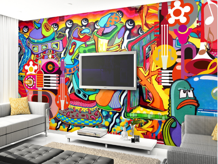 Colorful Musical Instruments Wallpaper AJ Wallpaper 2