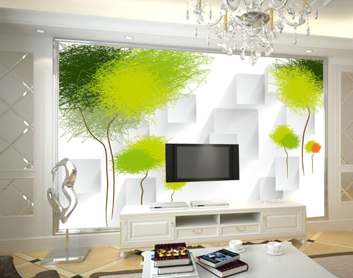 Graffiti Green Trees Wallpaper AJ Wallpaper 2