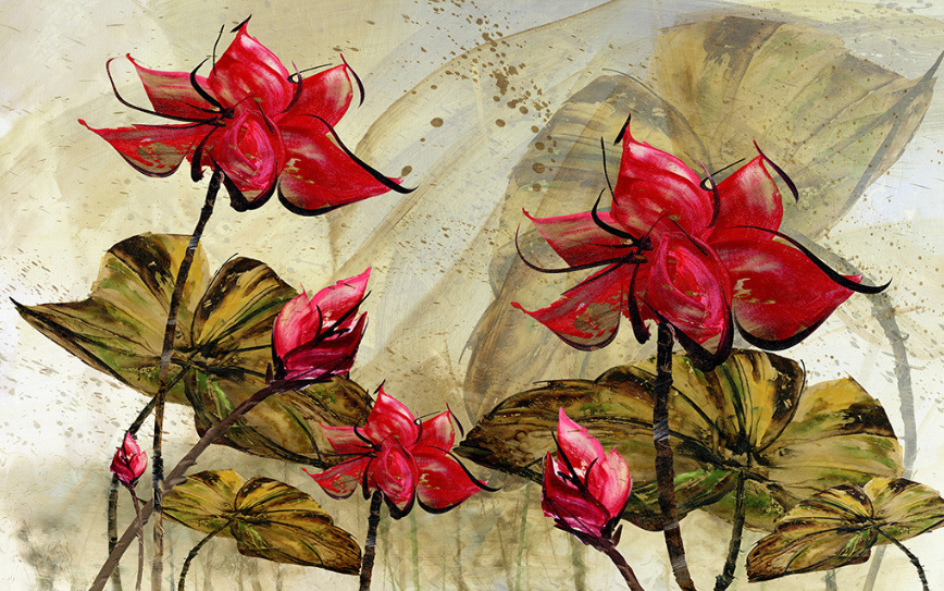 Red Lotus Wallpaper AJ Wallpaper