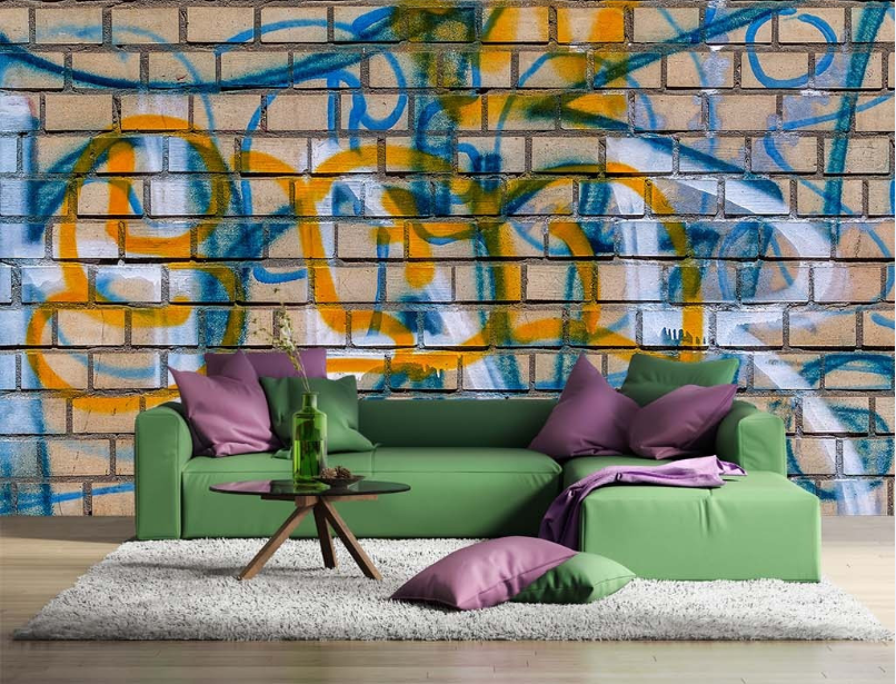 Blue And Orange Lines Wallpaper AJ Wallpaper