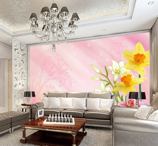 3D Lily Blooming 557 Wallpaper AJ Wallpaper