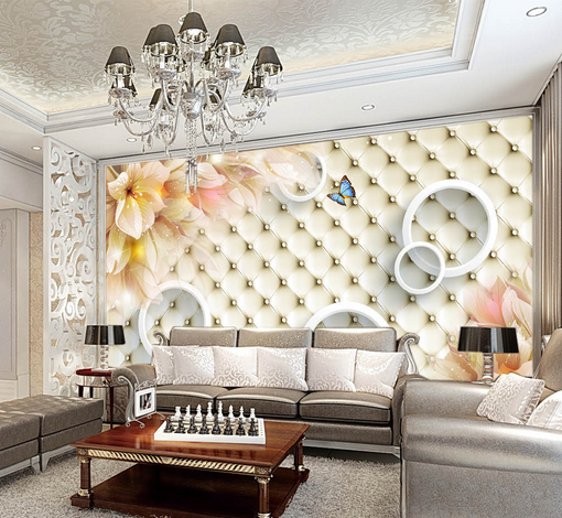 3D Flower Rhyme Butterfly 525 Wallpaper AJ Wallpaper