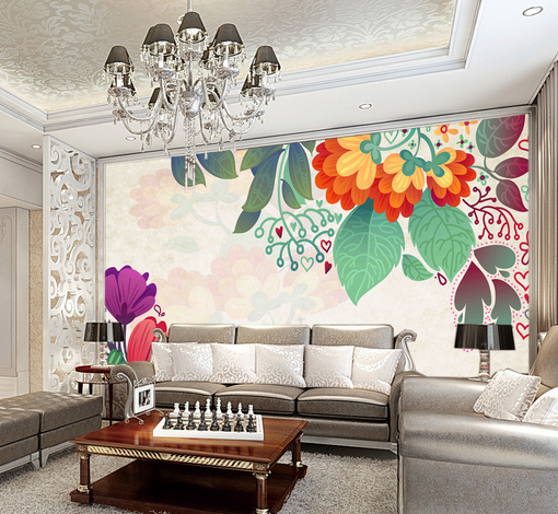 3D Hundred Fowers Bloom 454 Wallpaper AJ Wallpaper