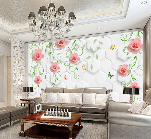 3D Colorful Butterfly 453 Wallpaper AJ Wallpaper