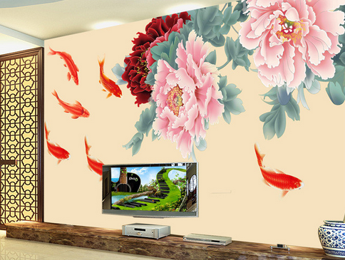 3D Flower Fish 398 Wallpaper AJ Wallpaper