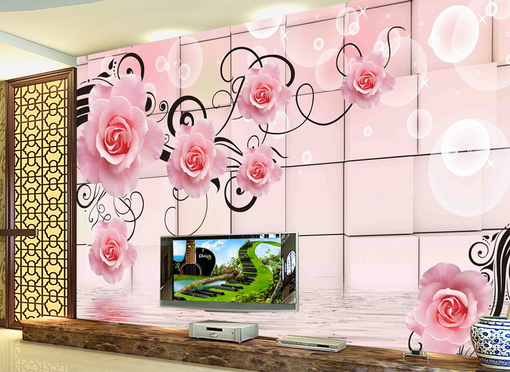 3D Bubble Flower 395 Wallpaper AJ Wallpaper