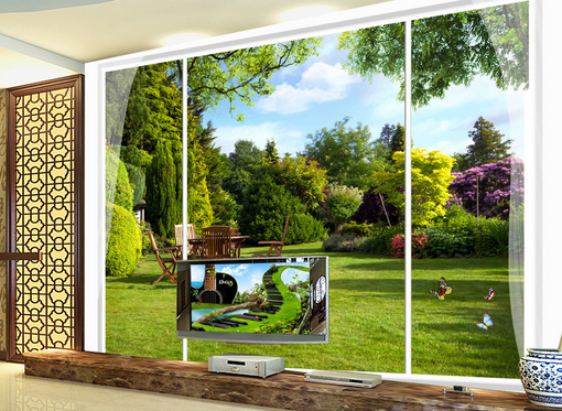 3D Yard Table 374 Wallpaper AJ Wallpaper