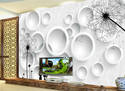 3D Round Dandelion 373 Wallpaper AJ Wallpaper