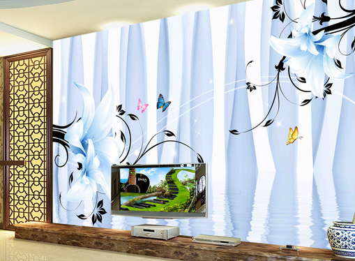 3D Butterfly Flower 372 Wallpaper AJ Wallpaper