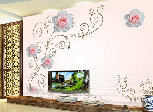 3D Branch Flowers 364 Wallpaper AJ Wallpaper