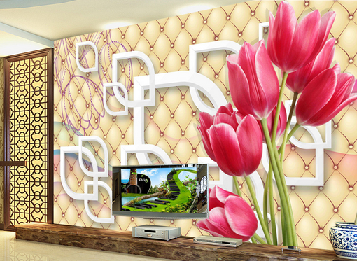 3D Bouquet Lips 362 Wallpaper AJ Wallpaper