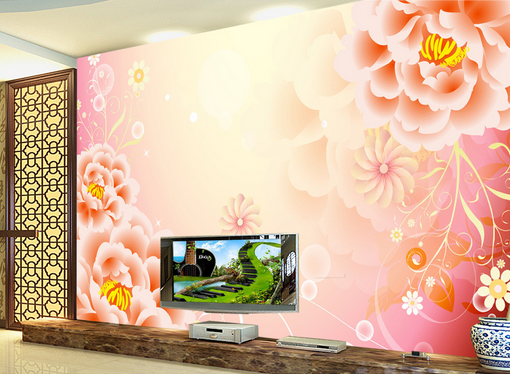 3D Big Flower Shadow 359 Wallpaper AJ Wallpaper