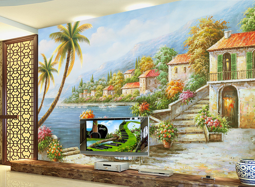 3D Coconut House 343 Wallpaper AJ Wallpaper