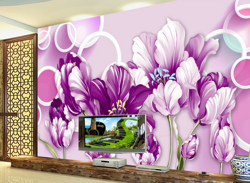 3D Purple Petals 338 Wallpaper AJ Wallpaper