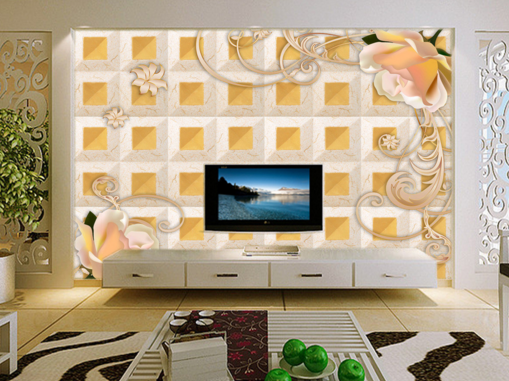 3D Flowers Fluttering 307 Wallpaper AJ Wallpaper