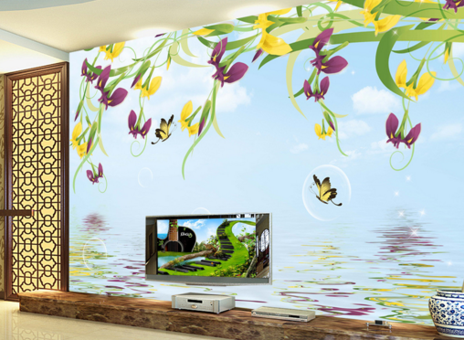 3D River Butterfly 286 Wallpaper AJ Wallpaper