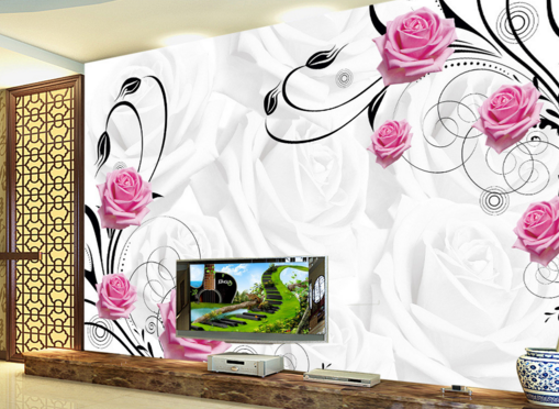 3D Blooming Roses 260 Wallpaper AJ Wallpaper