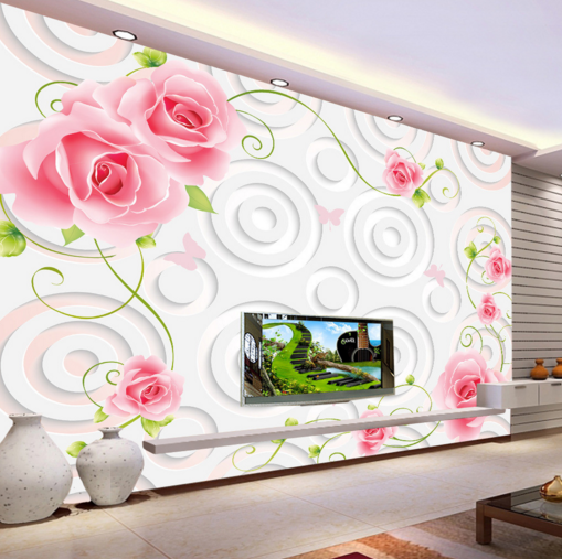 3D Big Circle Flower 245 Wallpaper AJ Wallpaper