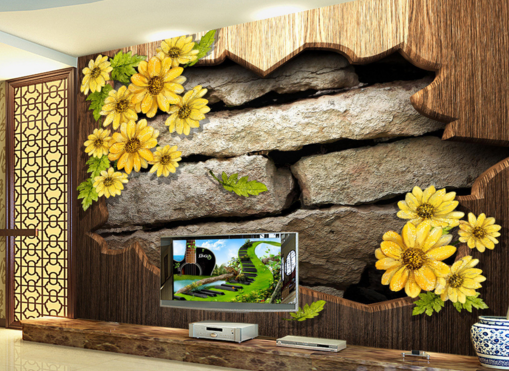 3D Wall Flower 223 Wallpaper AJ Wallpaper