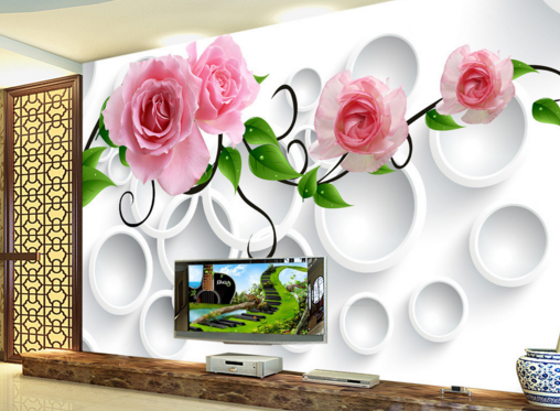 3D Ring Flower 221 Wallpaper AJ Wallpaper