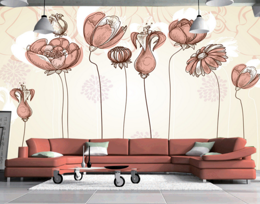 3D Red Flower 215 Wallpaper AJ Wallpaper