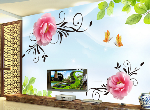 3D Butterfly Leaves 211 Wallpaper AJ Wallpaper