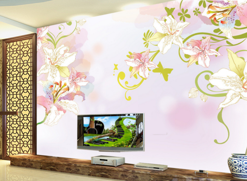 3D Blooming Flowers 201 Wallpaper AJ Wallpaper