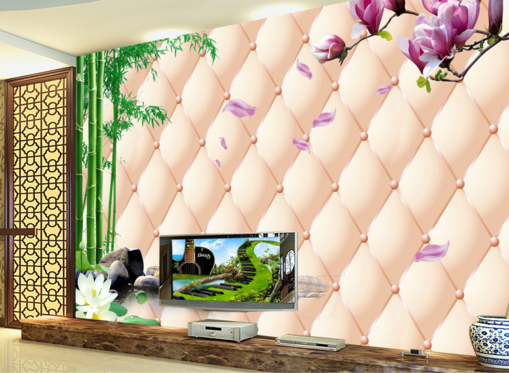 3D Bamboo Stone 193 Wallpaper AJ Wallpaper