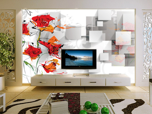 3D Irregular Flowers 176 Wallpaper AJ Wallpaper