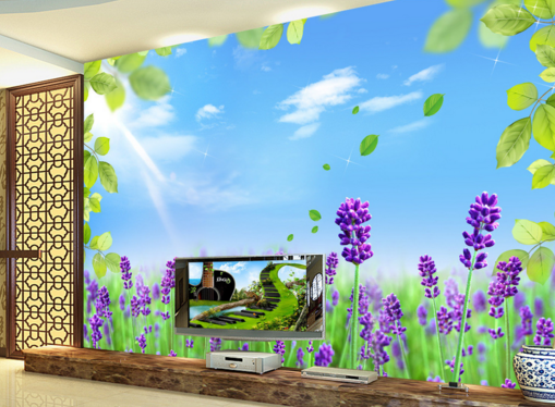 3D Lavender Sky 169 Wallpaper AJ Wallpaper