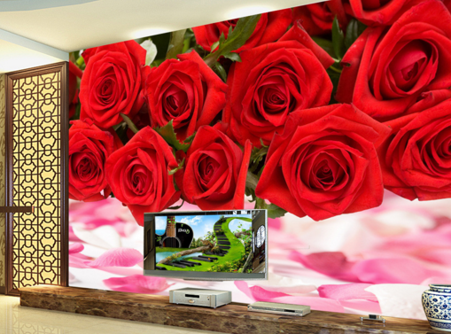 3D Bright Roses 123 Wallpaper AJ Wallpaper