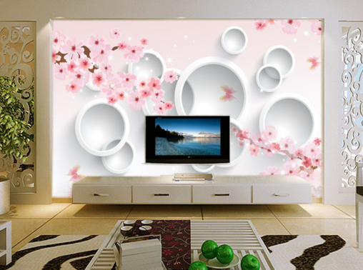 3D Round Plum 109 Wallpaper AJ Wallpaper