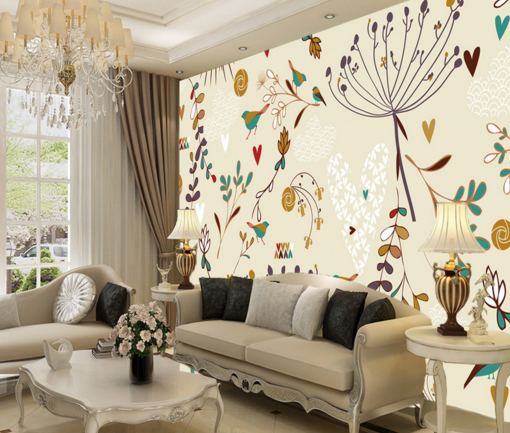 3D Love Leaves 085 Wallpaper AJ Wallpaper