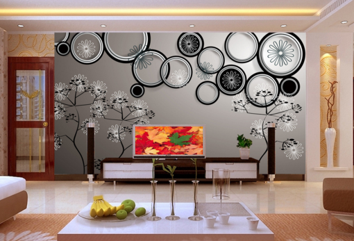 3D Circle Flower 080 Wallpaper AJ Wallpaper