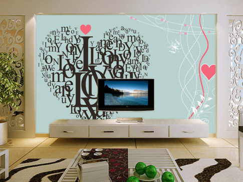 3D Love Stitching 059 Wallpaper AJ Wallpaper
