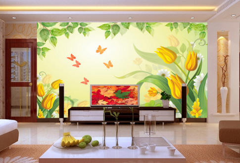 3D Bud Butterfly 024 Wallpaper AJ Wallpaper