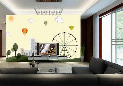 3D Ferris Wheel City 797 Wallpaper AJ Wallpaper