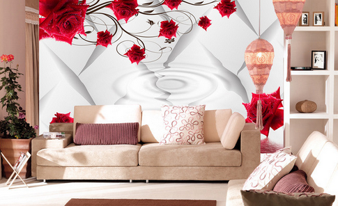 3D Bright Roses 790 Wallpaper AJ Wallpaper