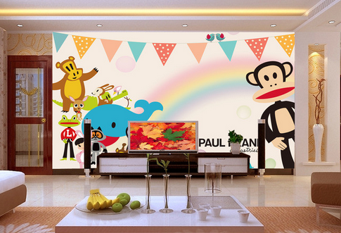 3D Rainbow Elephant 756 Wallpaper AJ Wallpaper